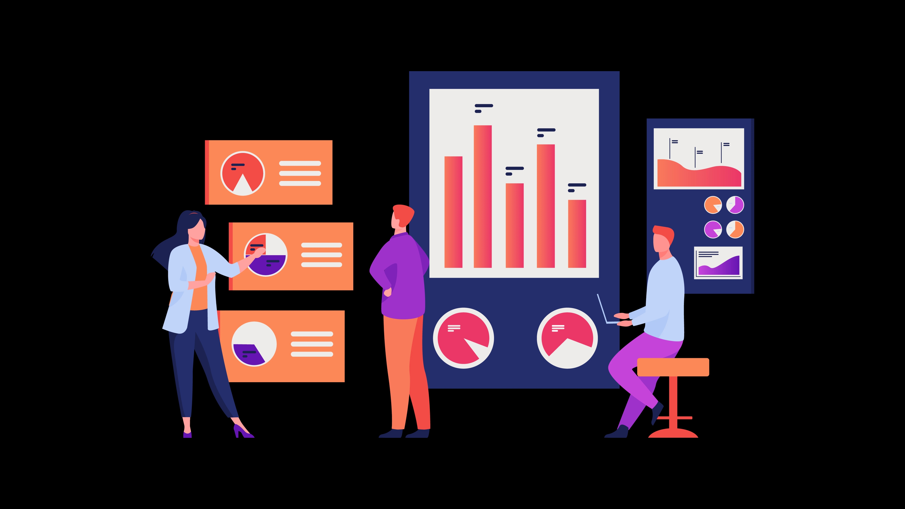 Illustration of reporting and leadership dashboards in ChildEra