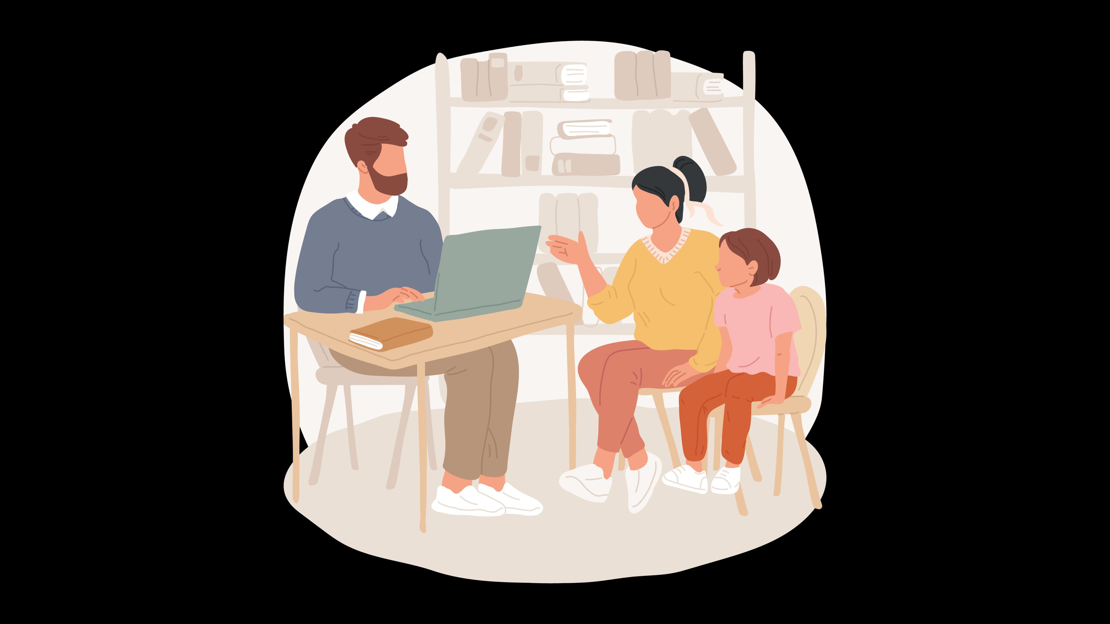 Family considering preschool options