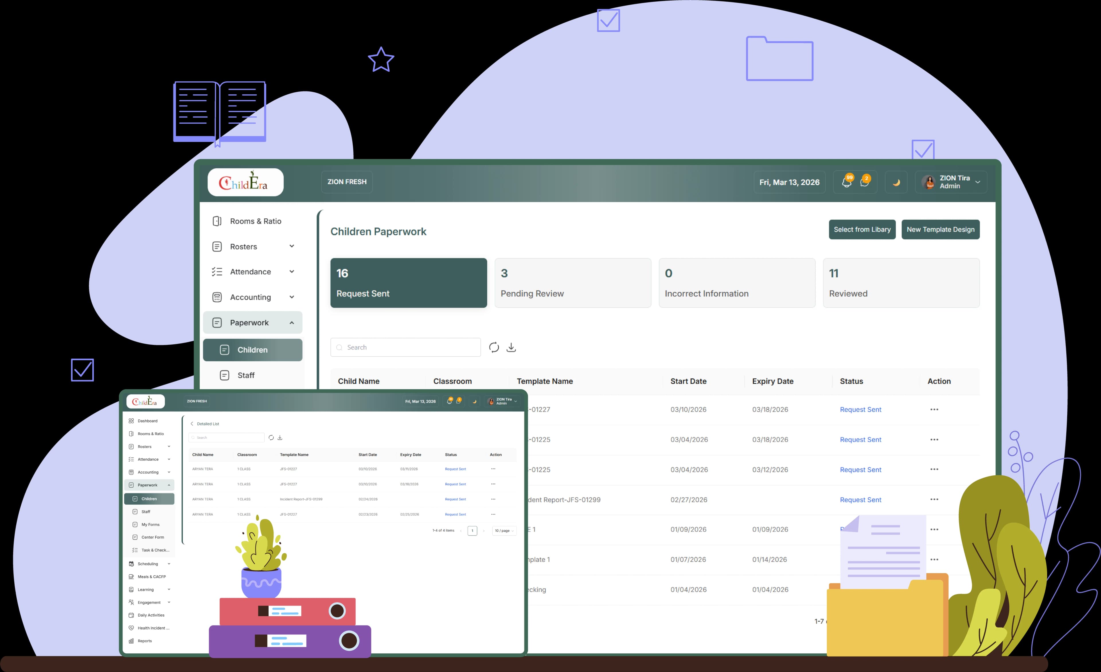 Enrollment management and digital paperwork in ChildEra