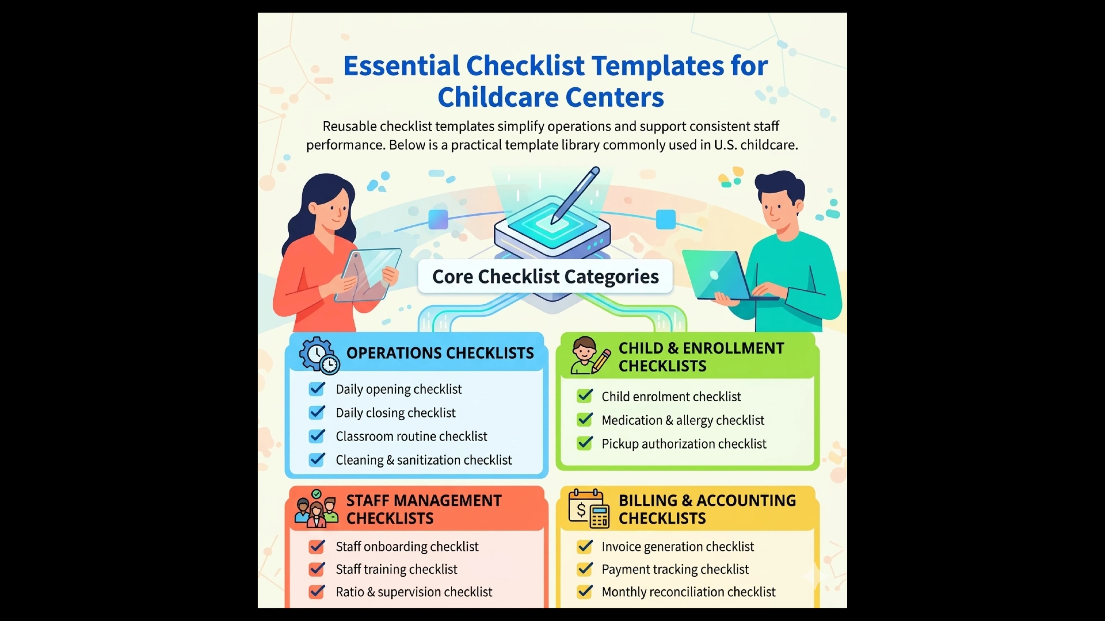 Essential checklist templates for childcare centers