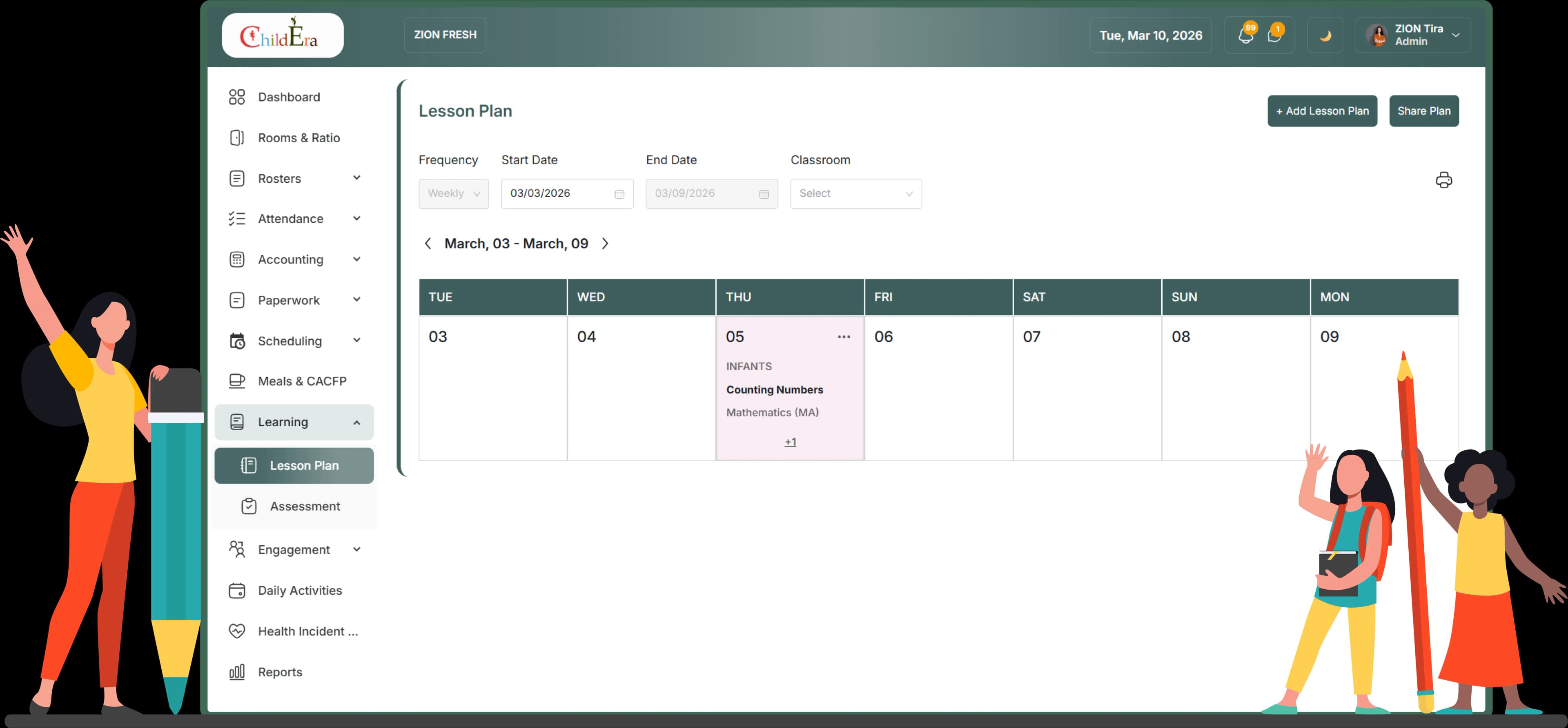 Track child development and early learning milestones